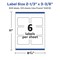 Avery Glossy Clear Rectangle Labels with Sure Feed, 2-1/3" x 3-3/8"